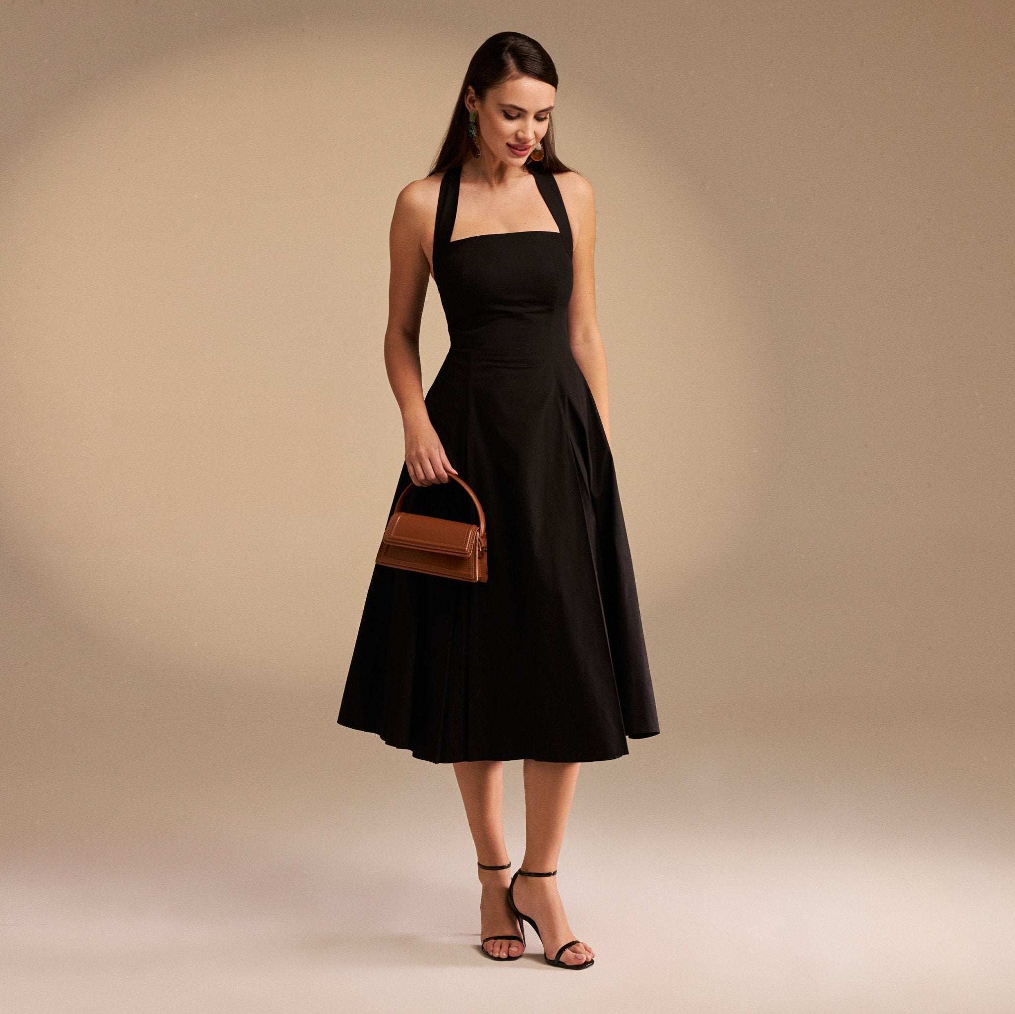 halter ruffle mini dress Ginger Chiffon Halter Neck Ruffle Mini Dress main image 0