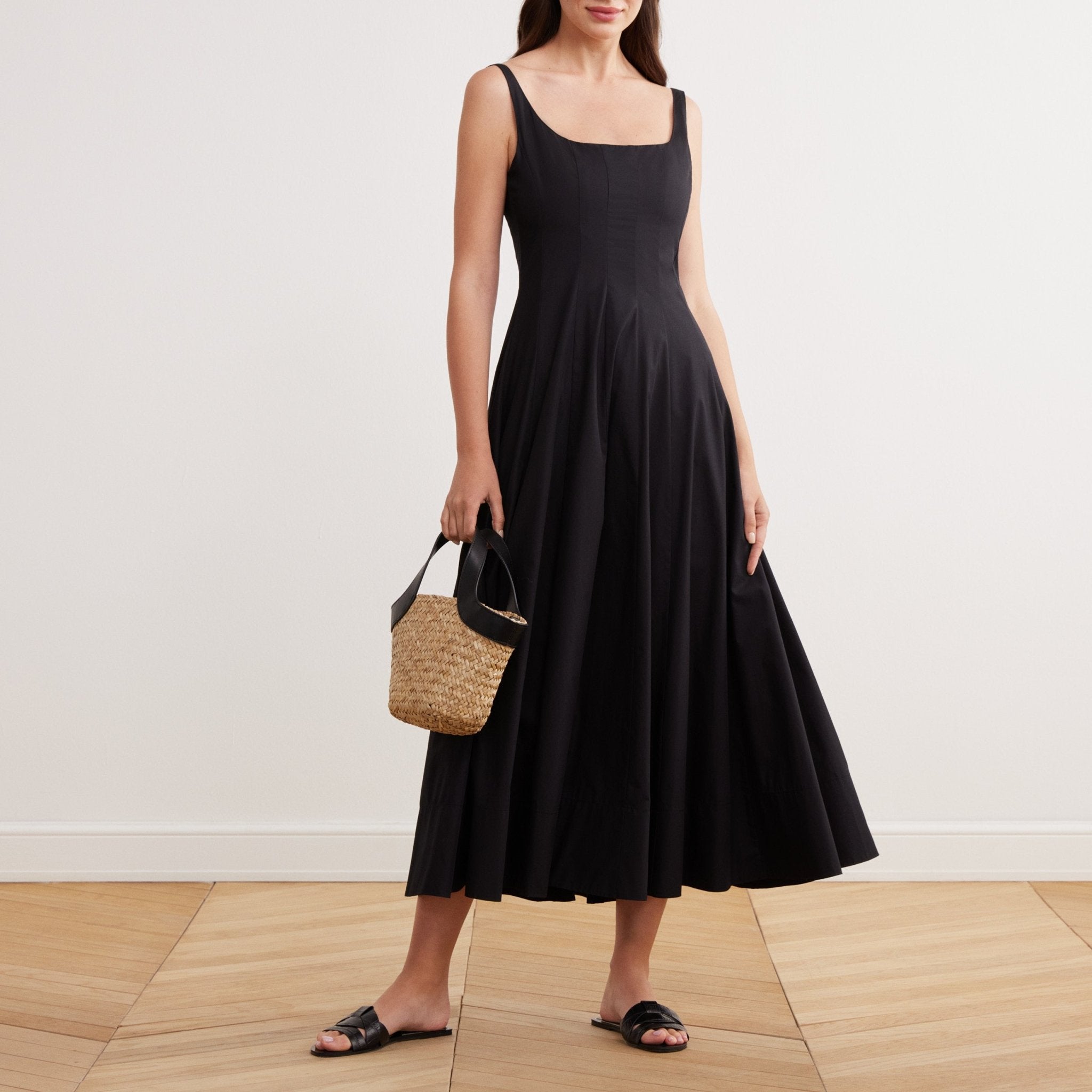 fitted a line midi dress HAPPY CLOTHING White TWEED A LINE MIDI DRESS IN White main image 0